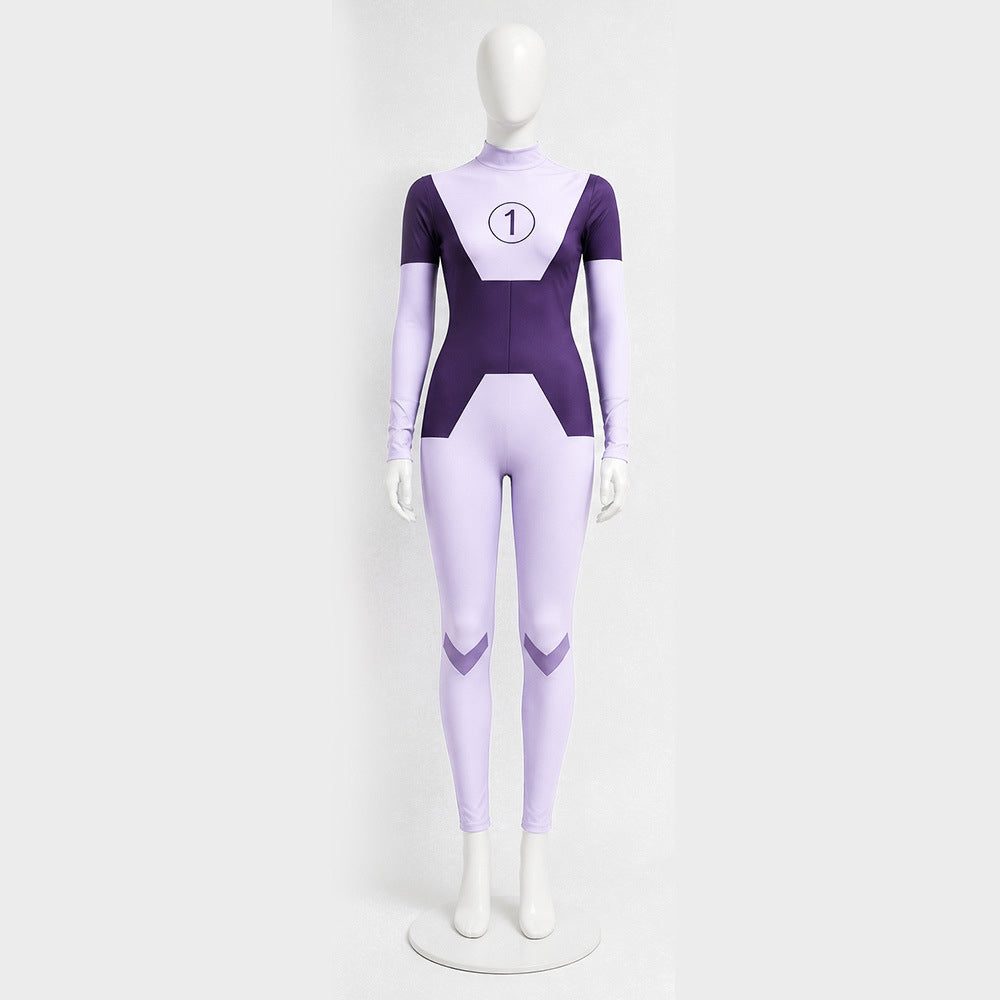 Dupli-Kate lila Overall Invincible Dupli-Kate Cosplay Outfit