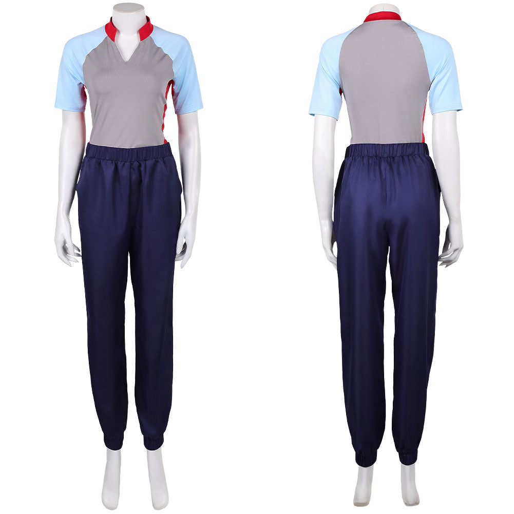 Eleven Stranger Things Jane Hopper grau Outfit Cosplay Kostüm Set