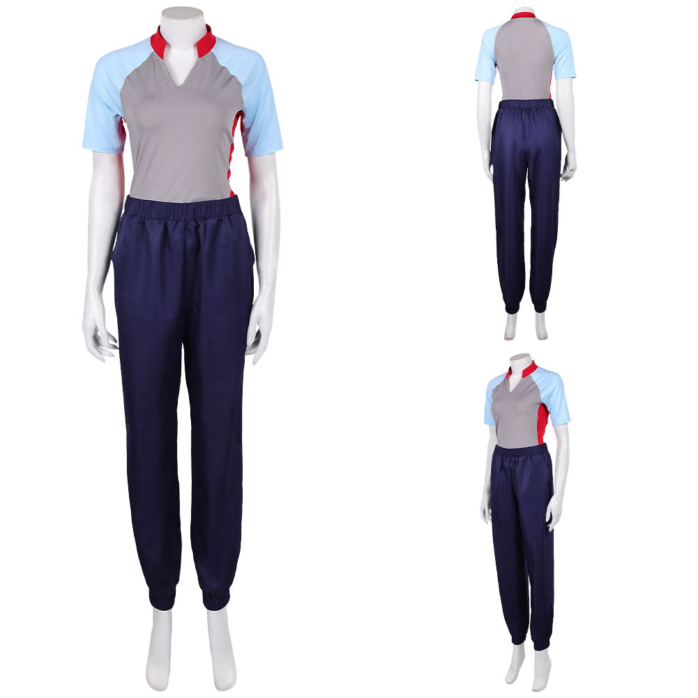 Eleven Stranger Things Jane Hopper grau Outfit Cosplay Kostüm Set