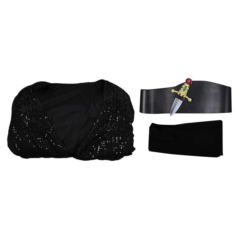 Elvira：Mistress Of The Dark- Elvira schwarz Samt Kleid Cosplay Outfits