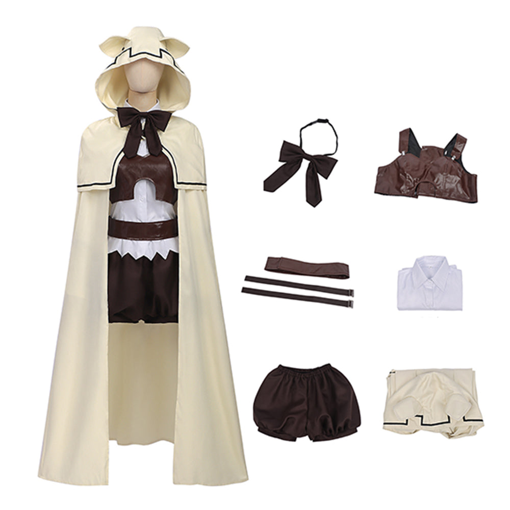 Eris Greyrat beige braun Kostüm Set Mushoku Tensei: Jobless Reincarnation Eris Greyrat Cosplay Outfit