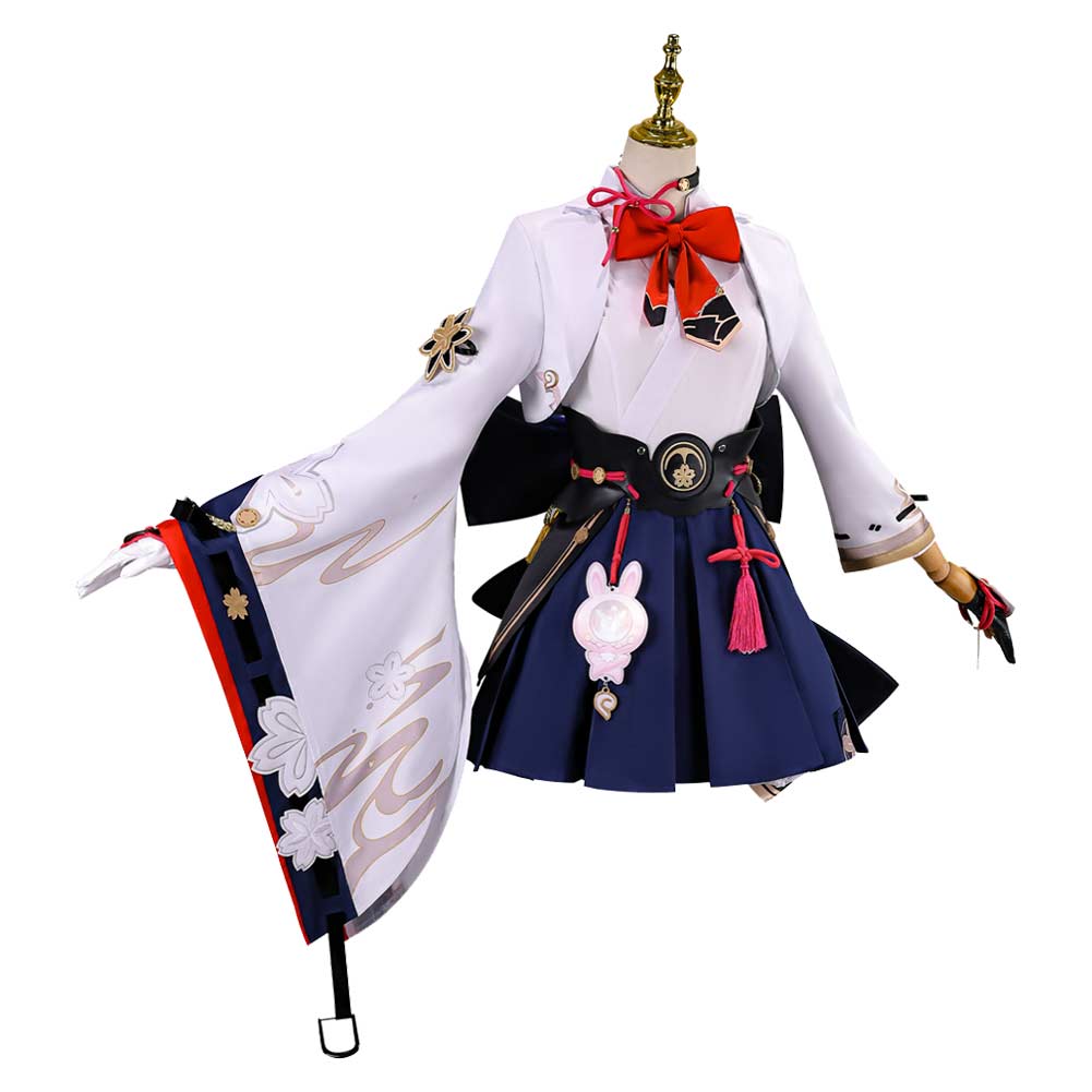 ​Evanescia weiß blau​ Kostüm Set Honkai: Star Rail Evanescia Cosplay Outfit