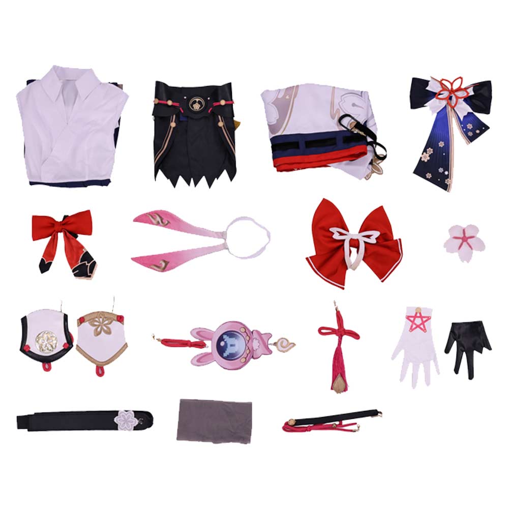 ​Evanescia weiß blau​ Kostüm Set Honkai: Star Rail Evanescia Cosplay Outfit