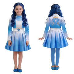 Evie blau Mädchen Kostüm Set Descendants Evie Cosplay Outfit