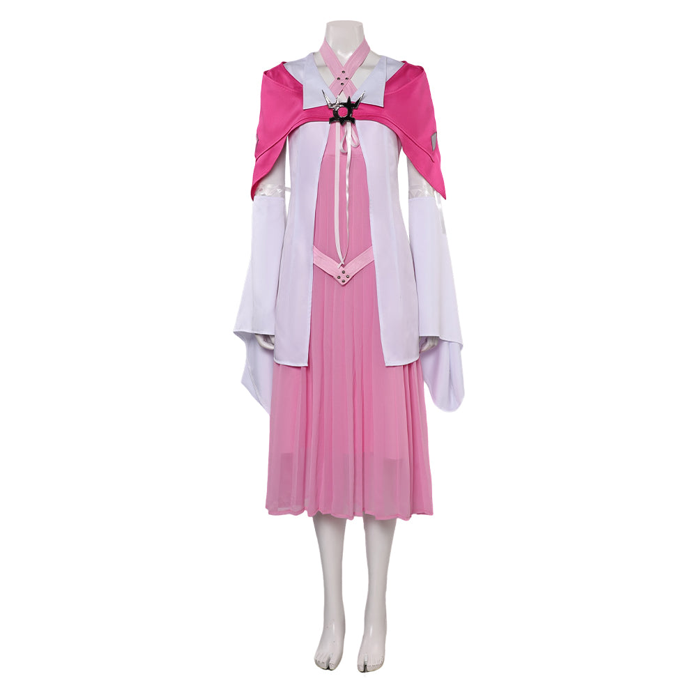 Final Fantasy VII Aerith Gainsborough rosa Kleid Cosplay Kostüm Set