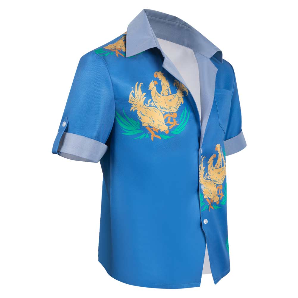 Final Fantasy VII Cloud Strife blaues T-Shirt Sommer Shirts