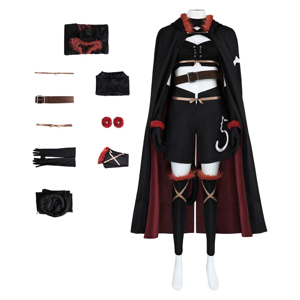 Fran schwarz Kostüm Set Reincarnated as a Sword Fran Cosplay Outfit