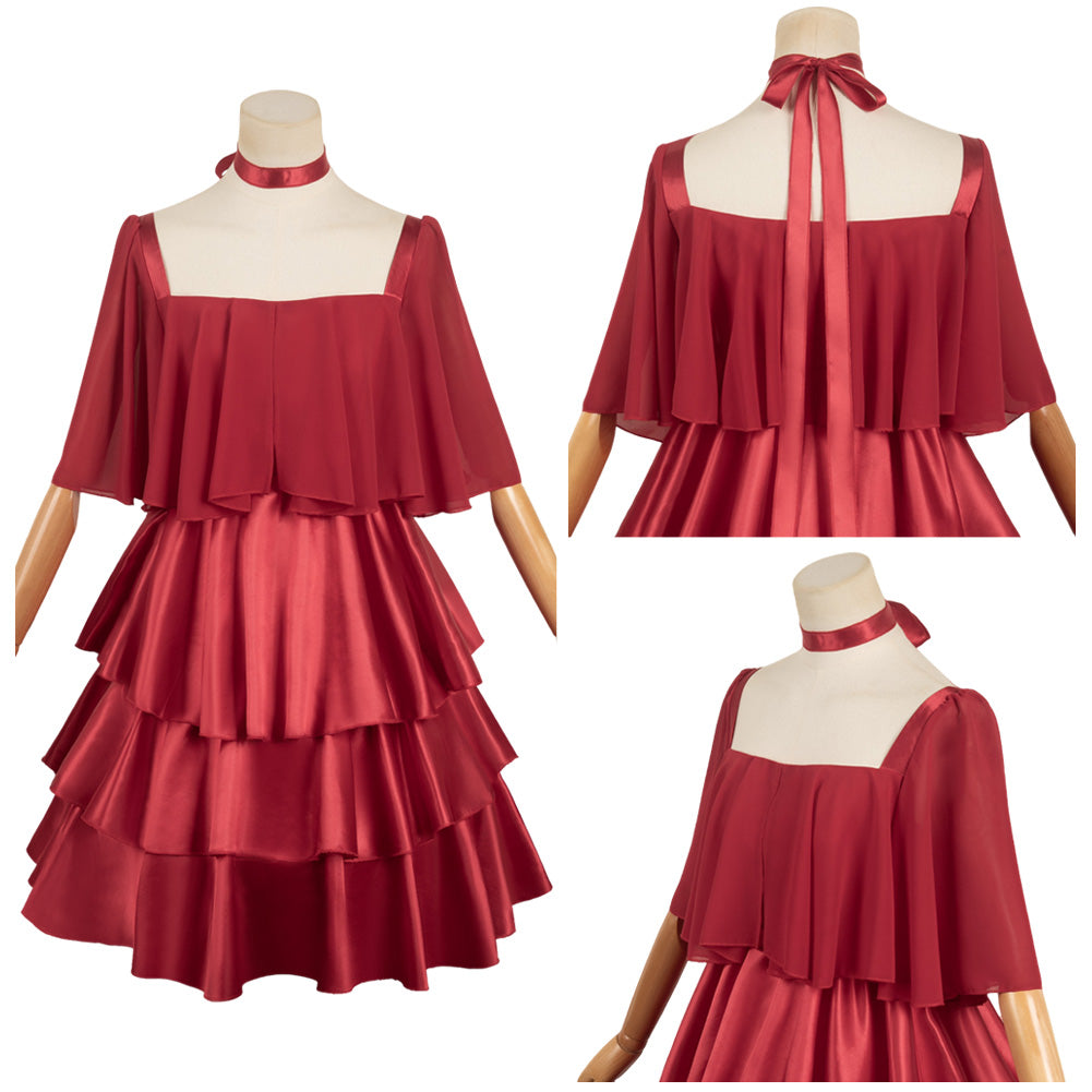 Frieren – Nach Dem Ende Der Reise Frieren rot Kleid Cosplay Kostüm