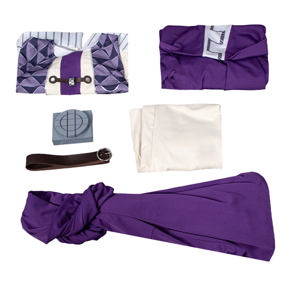 Fu Orostor lila Kostüm Set Gachiakuta Fu Orostor Cosplay Outfit