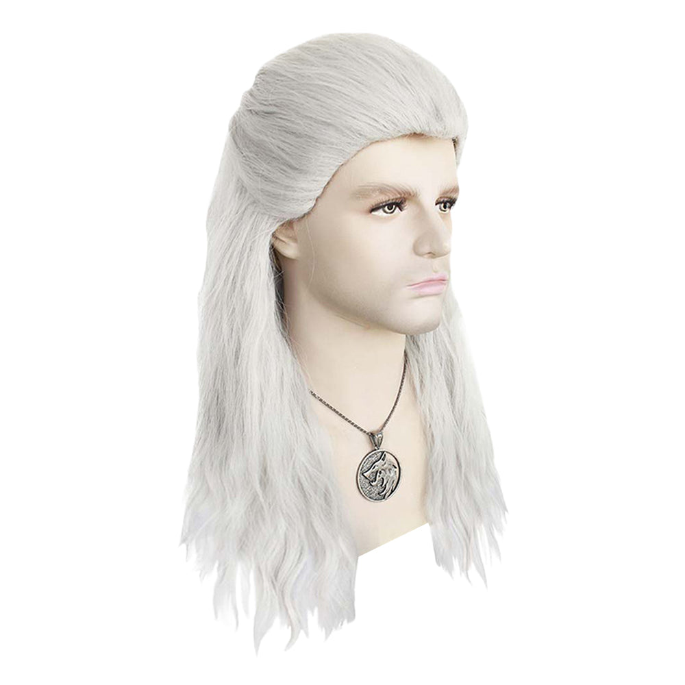 Geralt of Rivia Hitzebeständiges Haar The Witcher Geralt of Rivia Cosplay Perücke 