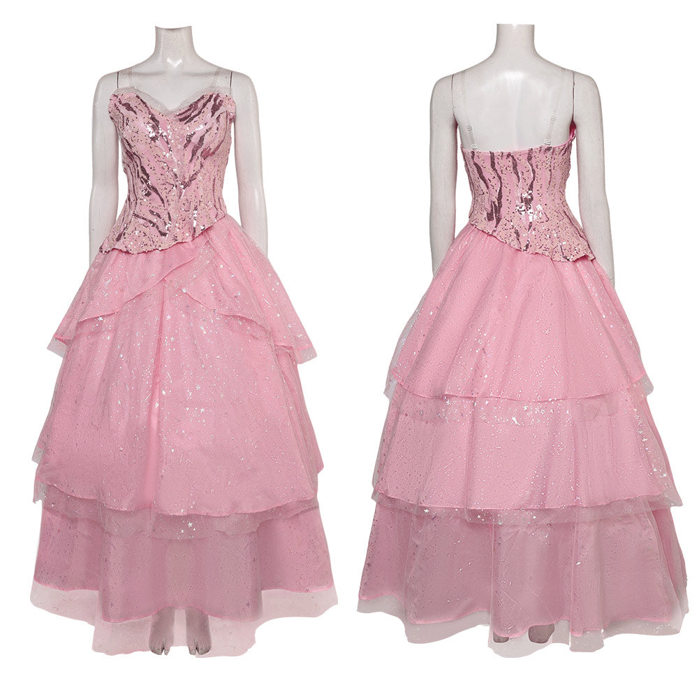 Glinda rosa Kleid elegant Kleid Wicked Glinda Cosplay Kostüm