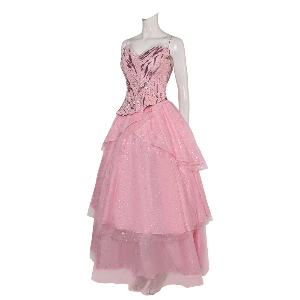 Glinda rosa Kleid elegant Kleid Wicked Glinda Cosplay Kostüm