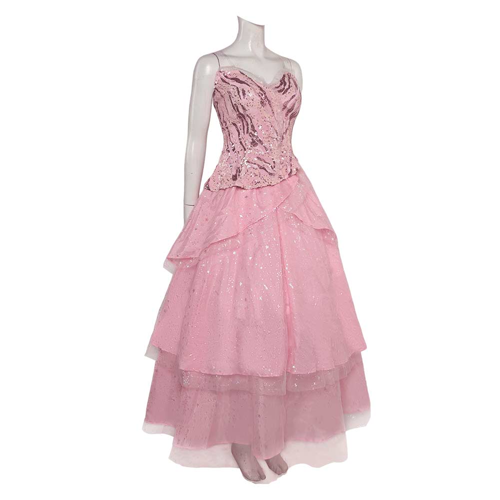 Glinda rosa Kleid elegant Kleid Wicked Glinda Cosplay Kostüm