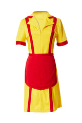 2 Broke Girls Max Caroline Kellnerinnen Uniform Kleid Cosplay Kostüm Karnival für Party Mottoparty