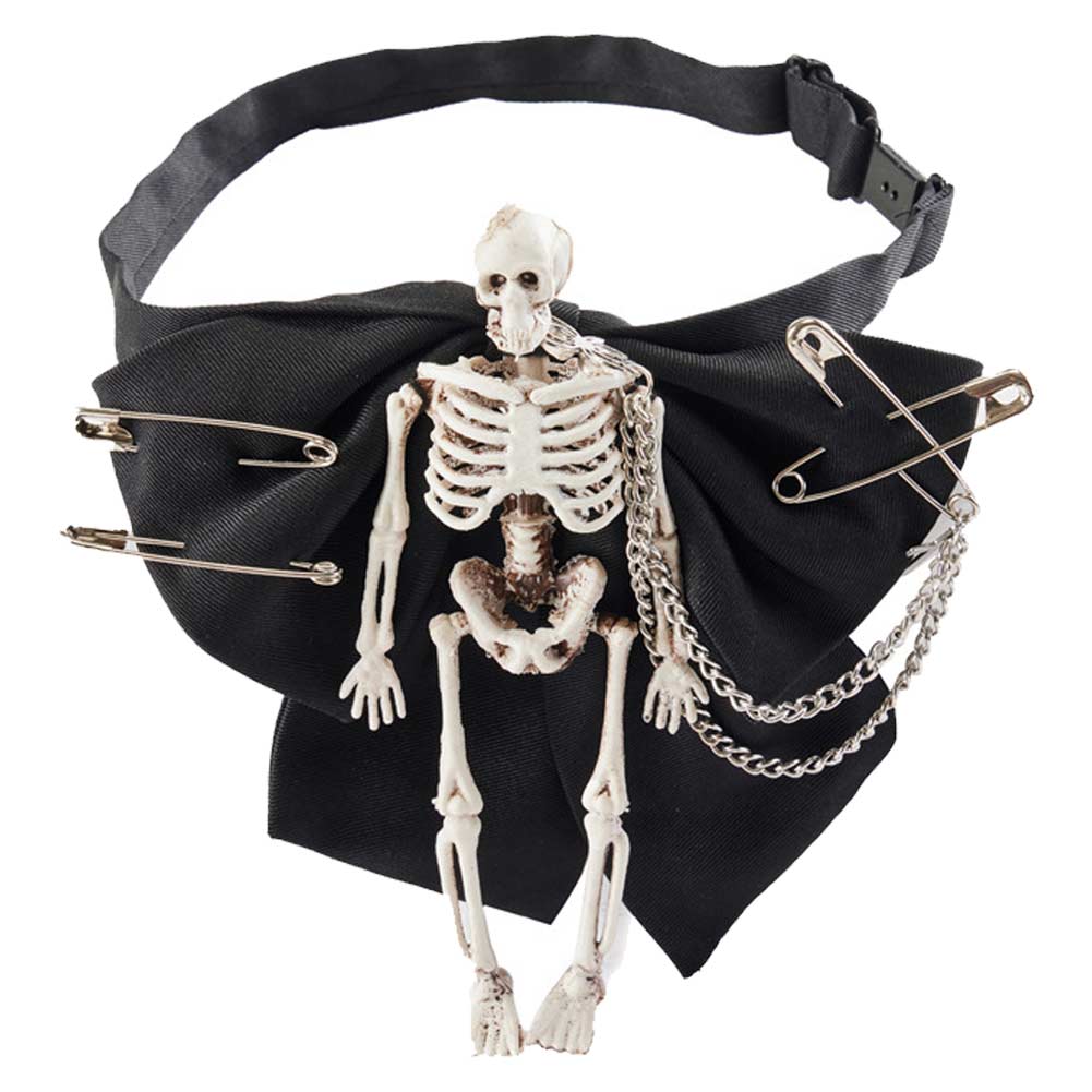 Halloween Karneval Kostüm Zubehör Gothic Dark Skull Collar Punk