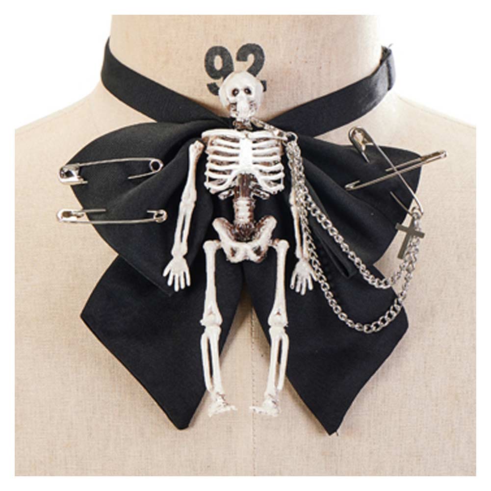 Halloween Karneval Kostüm Zubehör Gothic Dark Skull Collar Punk