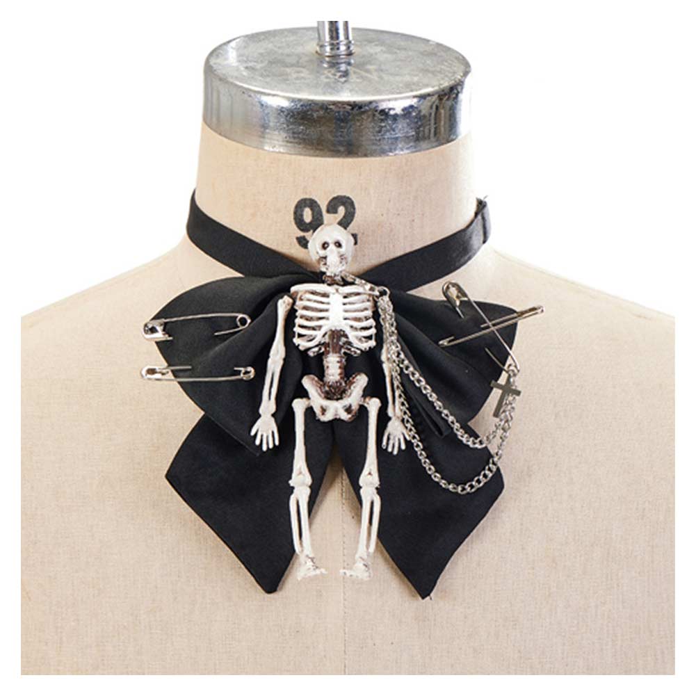 Halloween Karneval Kostüm Zubehör Gothic Dark Skull Collar Punk