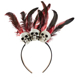 Halloween Skull Hair Hoops Cos Komisch Ausstellung Dunkel Federkopf Hoops Gothic Lolita Fotografie Performance Haarschmuck