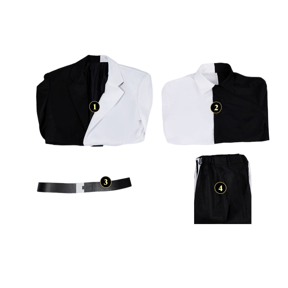 Harvey Dent  weiß schwarz Kostüm Set Absolute Two-Face Harvey Dent Cosplay Outfit