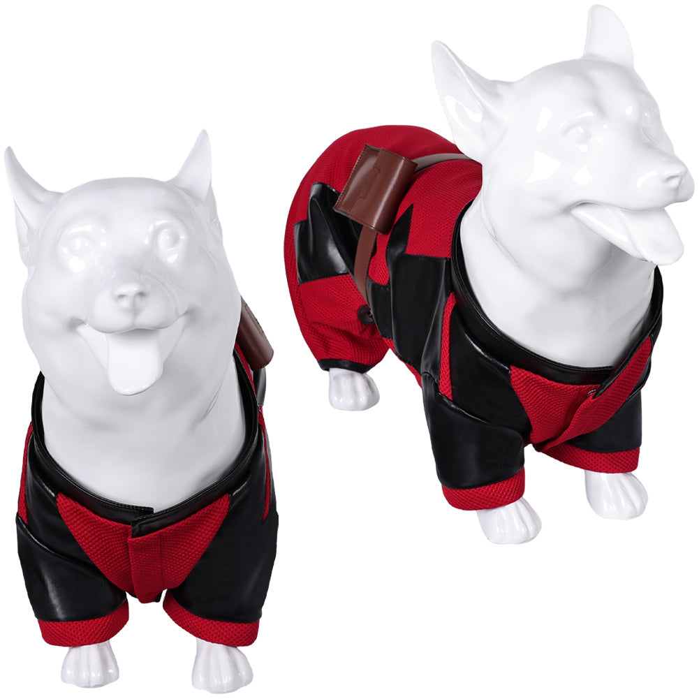 Haustier Deadpool Hunde Kleidung rot Kostüm Outfit