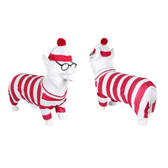 Haustier Where's Waldo Waldo Waldo & Friends Wo ist Walter? Hunde Kleidung rot Kostüm Outfit