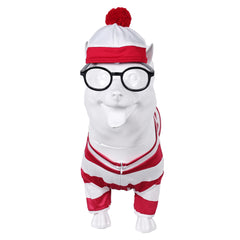 Haustier Where's Waldo Waldo Waldo & Friends Wo ist Walter? Hunde Kleidung rot Kostüm Outfit