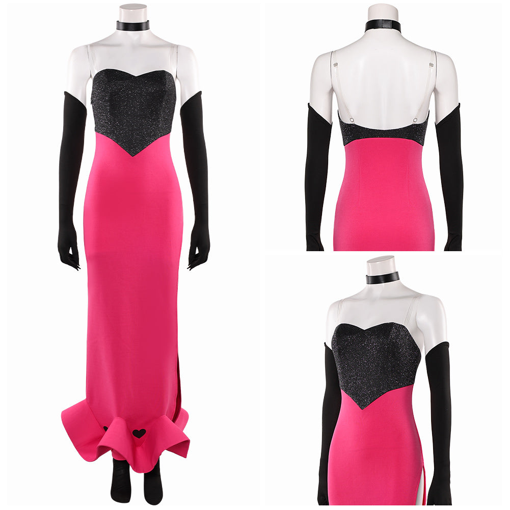 Hazbin Hotel 2025 Angel Dust rot Kleid Anthony Cosplay Kostüm