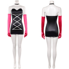 Hazbin Hotel 2025 Angel Dust schwarz Kleid Anthony Cosplay Kostüm	