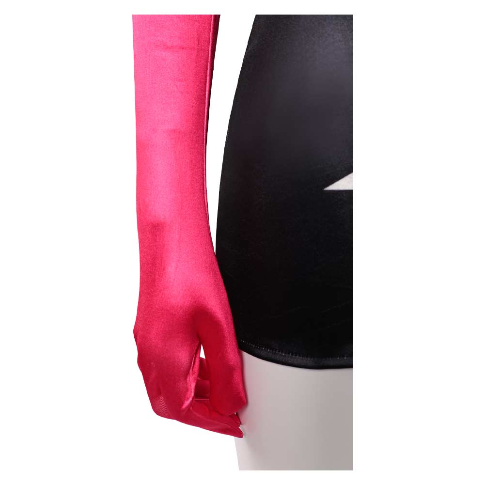 Hazbin Hotel 2025 Angel Dust schwarz Kleid Anthony Cosplay Kostüm	