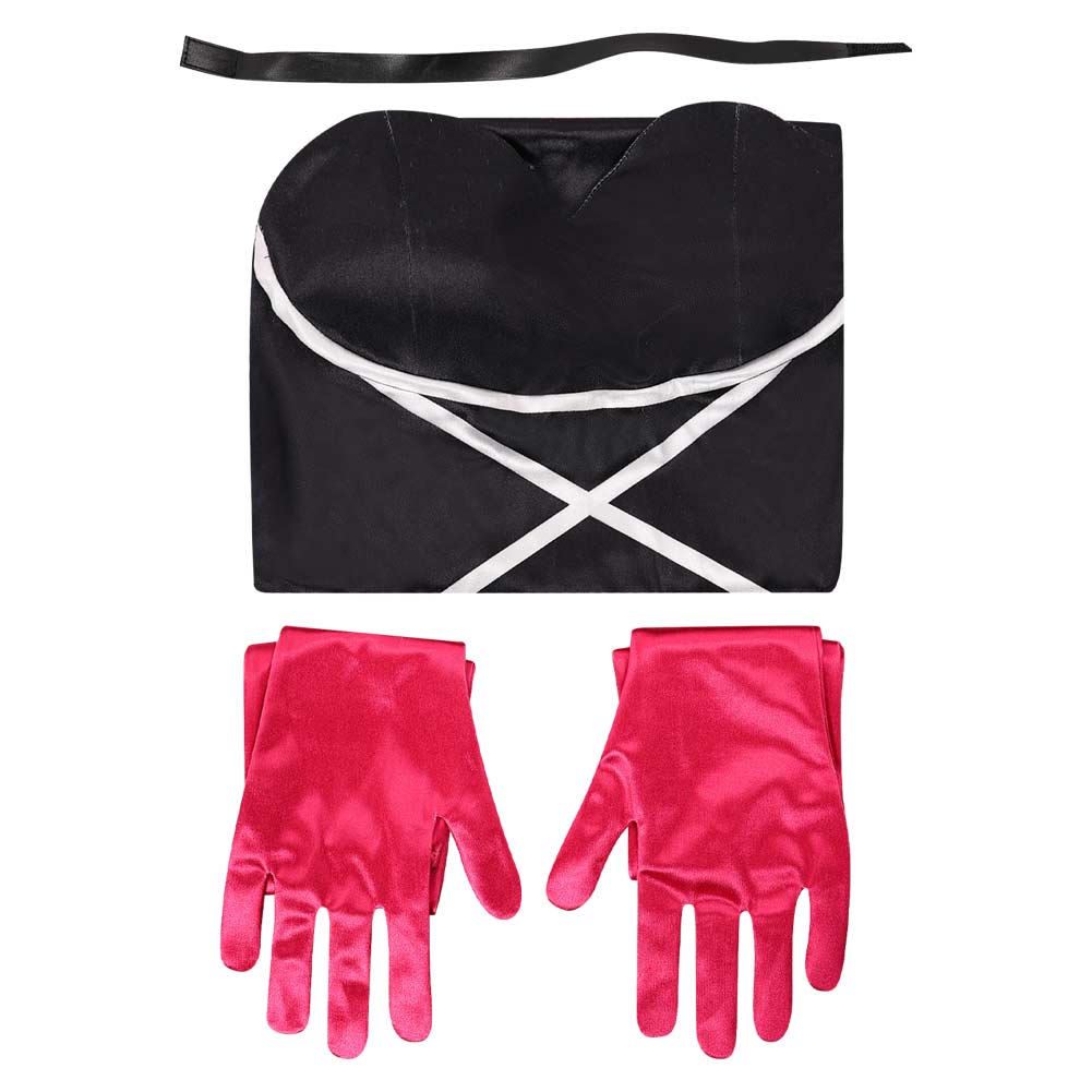 Hazbin Hotel 2025 Angel Dust schwarz Kleid Anthony Cosplay Kostüm	