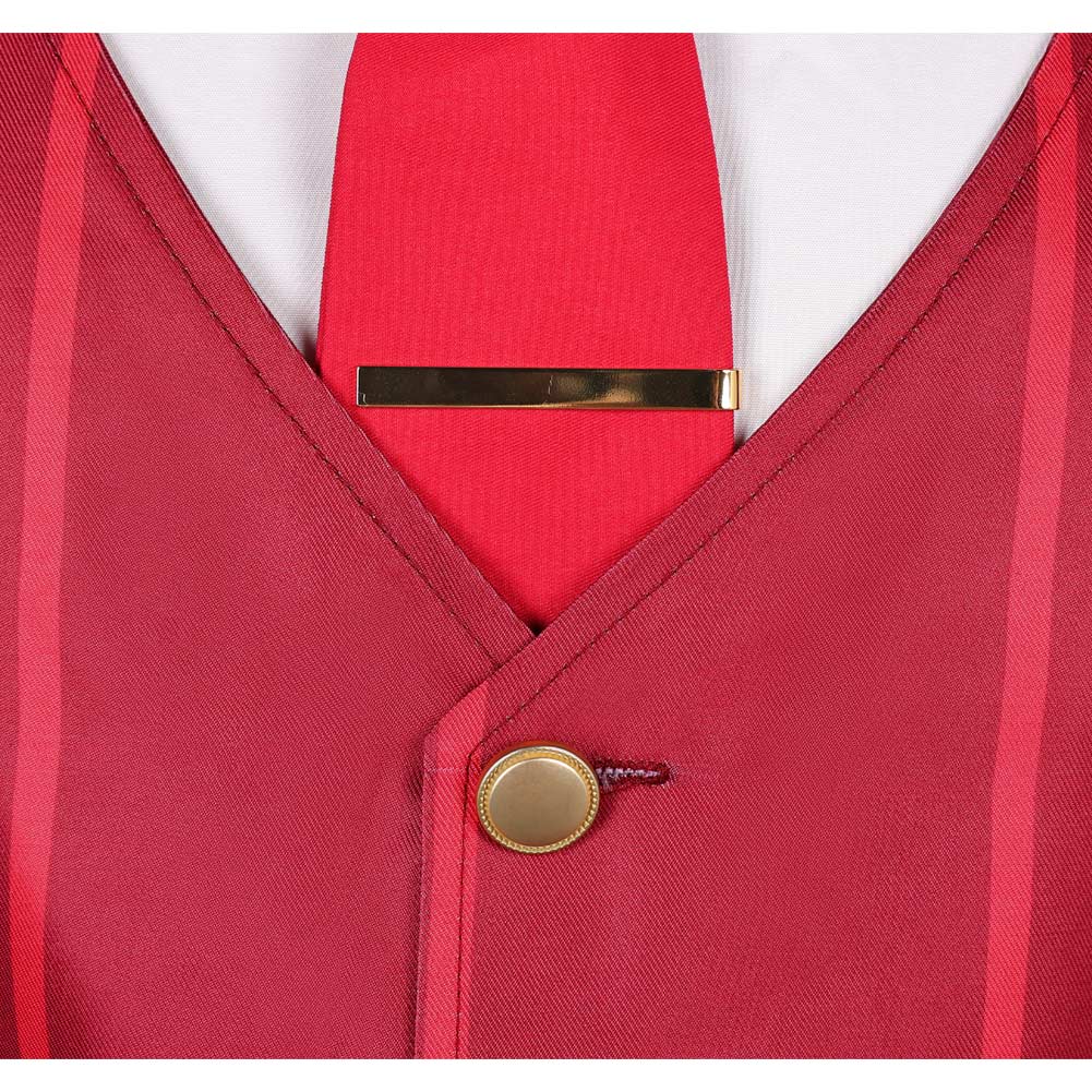 Hazbin Hotel 2025 The Radio Demon Alastor rot Cosplay Kostüm SET