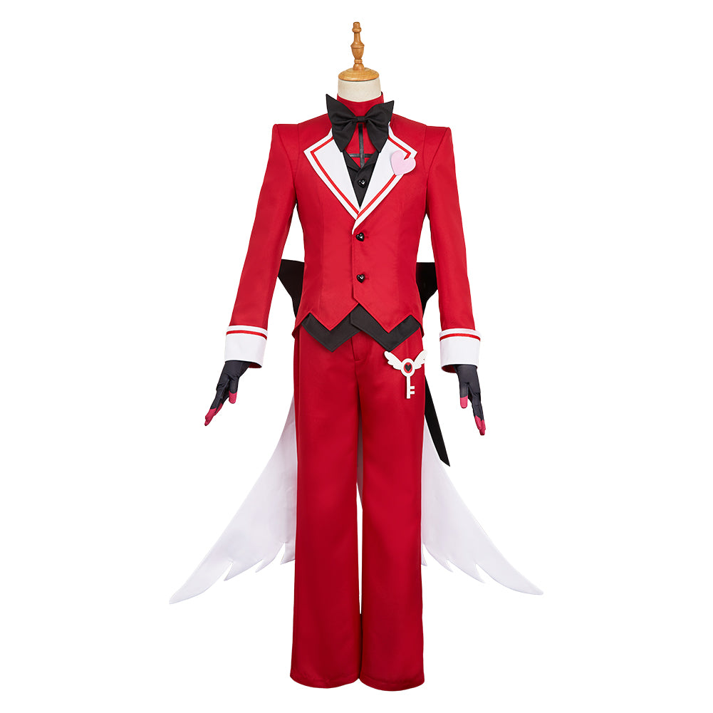 Hellaverse Alastor rot Kostüm Set Hazbin Hotel 2025 Alastor Cosplay Outfits