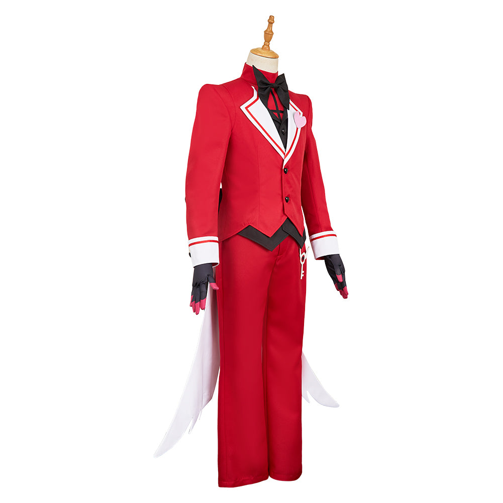 Hellaverse Alastor rot Kostüm Set Hazbin Hotel 2025 Alastor Cosplay Outfits