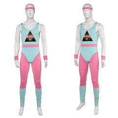 Herren Cosplay Kostüm Outfits Halloween Faschingskostüm 80er Jahre Trainingskostüme 80er Fitness Kostüme