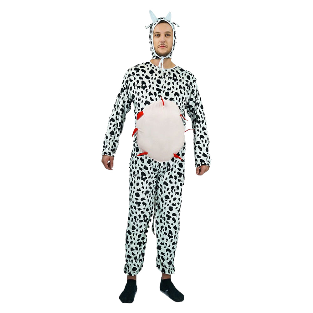 Herren Cosplay Kostüm Outfits Halloween Karneval Anzug lustige Kuh Performance Kostüm