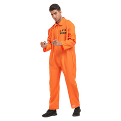 Herren Halloween Gefängnis Uniform Cosplay Kostüm Outfits Halloween Karneval Anzug