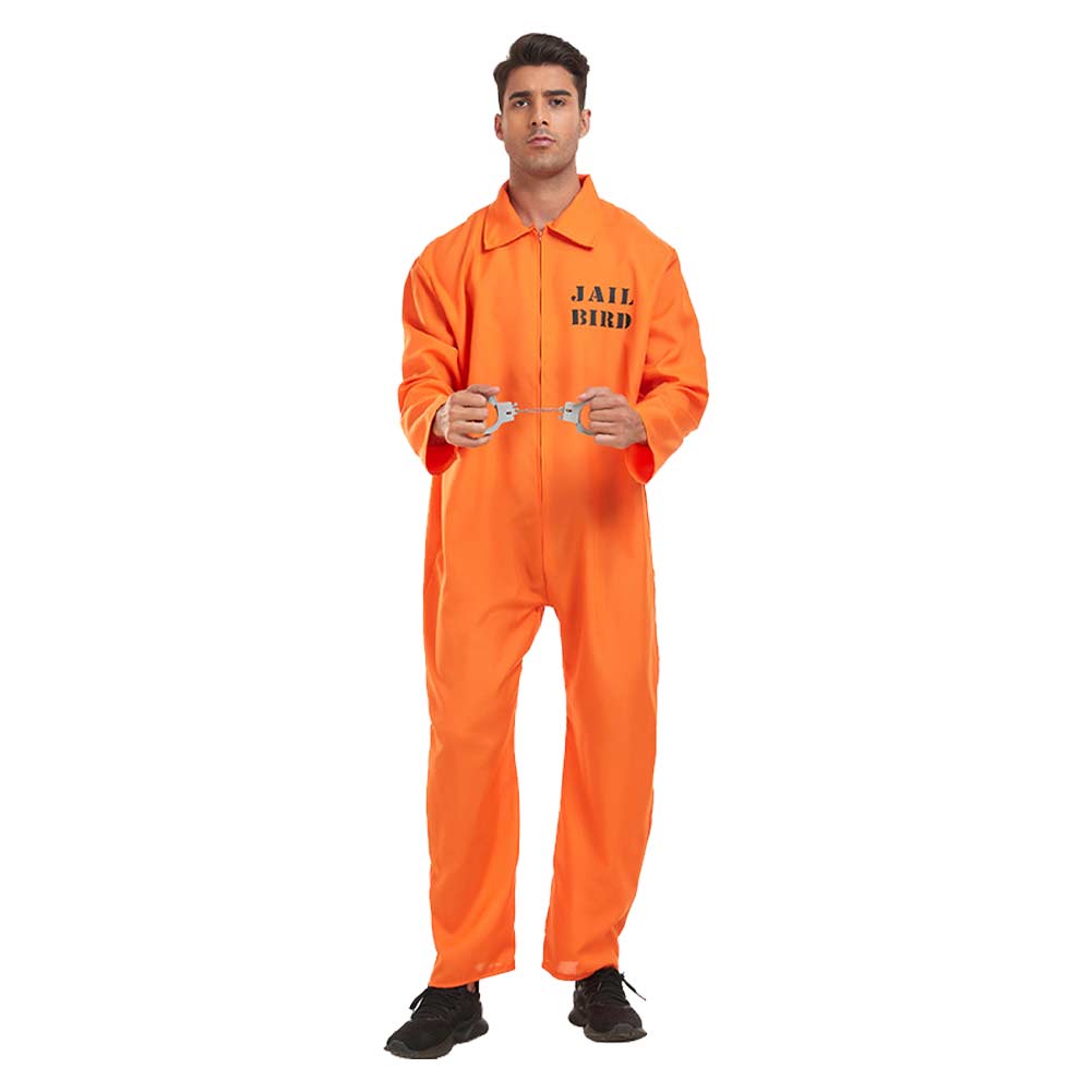 Herren Halloween Gefängnis Uniform Cosplay Kostüm Outfits Halloween Karneval Anzug