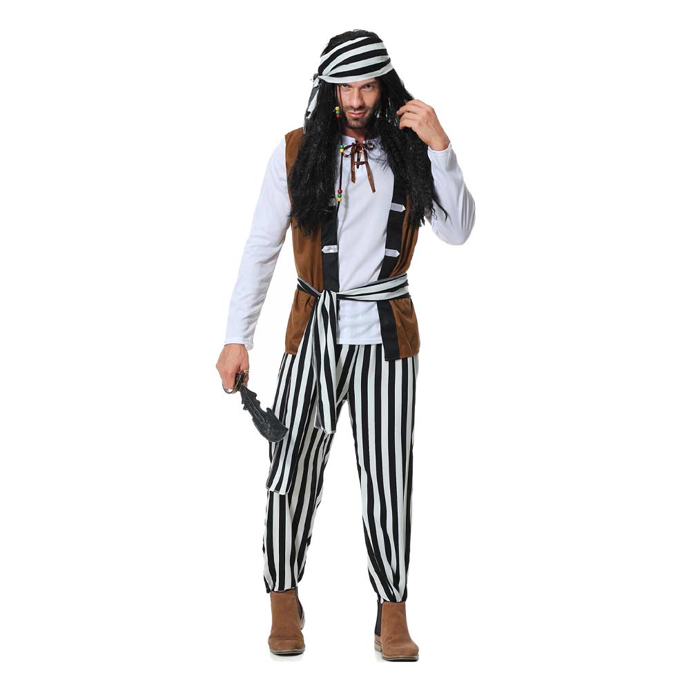 Herren piraten Cosplay Kostüm Outfits Halloween Karneval Anzug