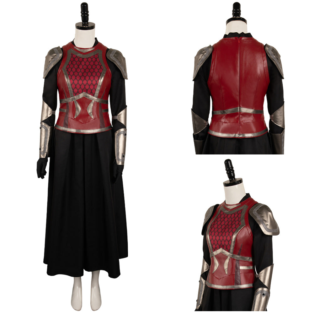 House of the Dragon Cosplay Prinzess Rhaenys rot Outfits Halloween Karneval Kleid