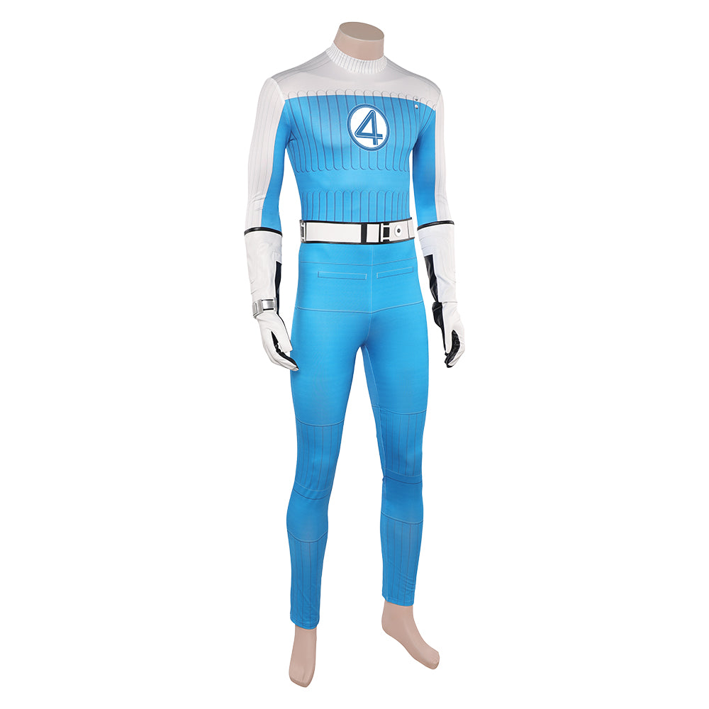 Human Torch Weiß Blau Kostüm The Fantastic Four: First Steps (2025) Johnny Storm blau Jumpsuit