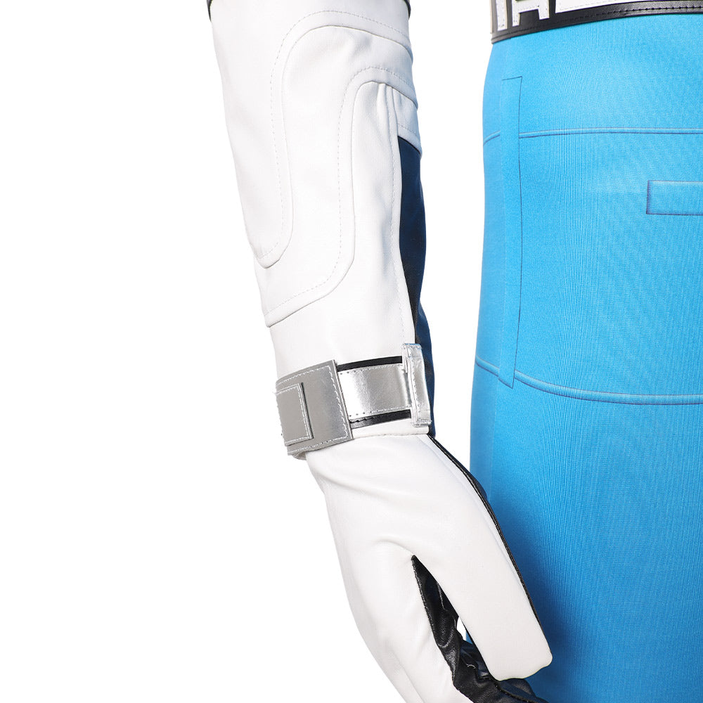 Human Torch Weiß Blau Kostüm The Fantastic Four: First Steps (2025) Johnny Storm blau Jumpsuit