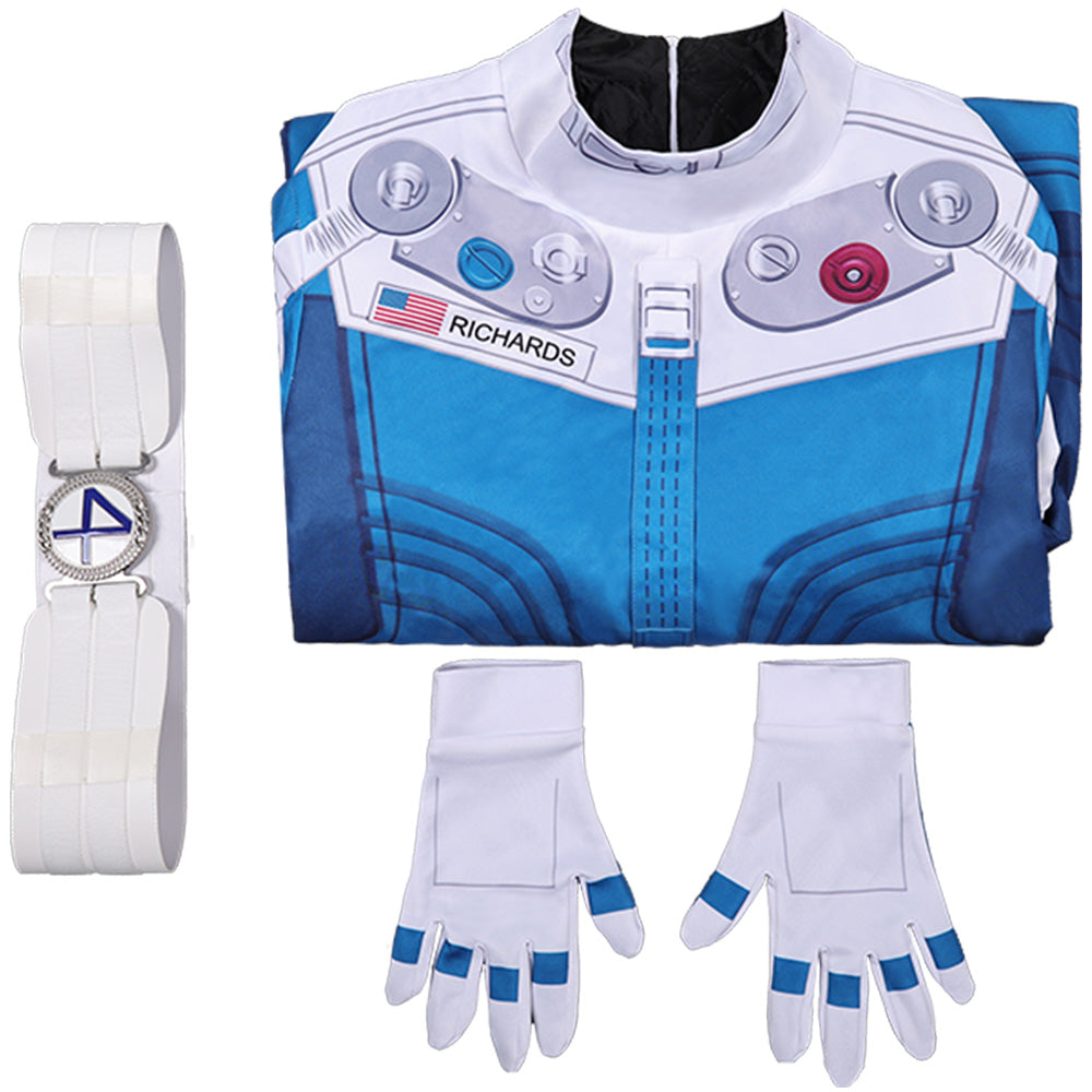Human Torch Weiß Blau Kostüm The Fantastic Four: First Steps (2025) Sue Storm Astronaut Kostüm