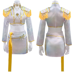 Huntrix Golden Mira weiß KPOP Demon Hunters Mira Kostüm Set