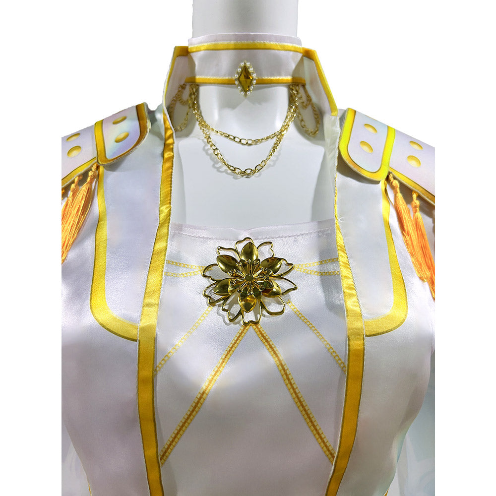 Huntrix Golden Mira weiß KPOP Demon Hunters Mira Kostüm Set