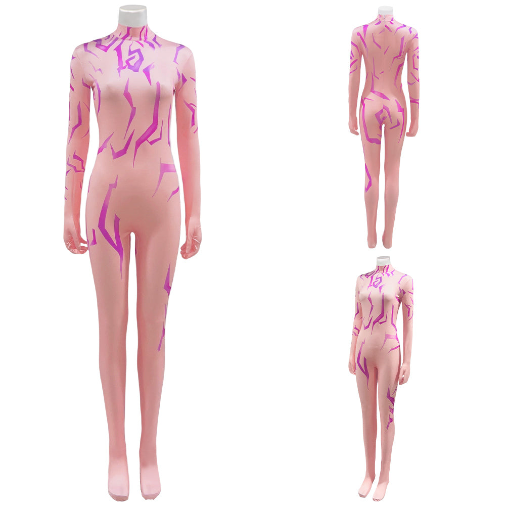 Huntrix Rumi gedruckt Jumpsuit Kpop Demon Hunters Rumi Cosplay Outfits