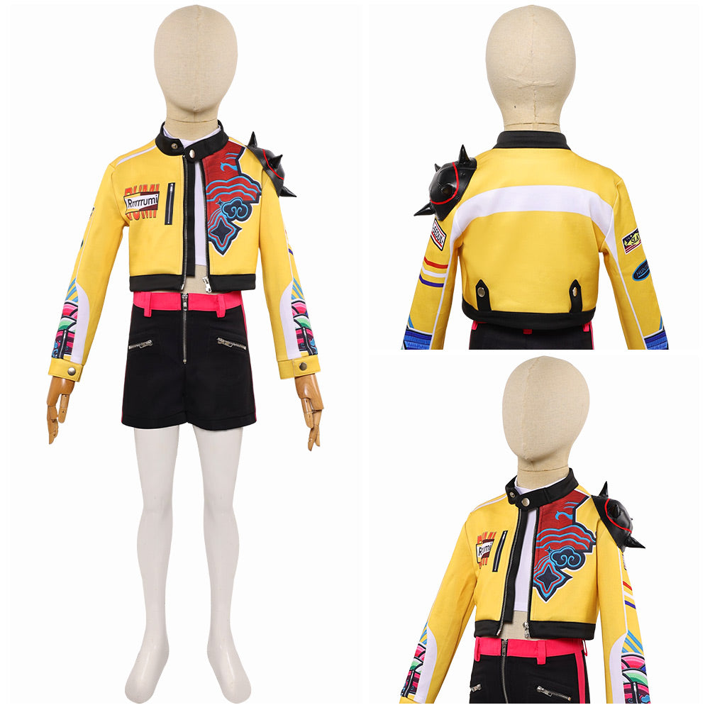 Huntrix Rumi Kinder K-Pop: Demon Hunters Rumi gelb Cosplay Outfits