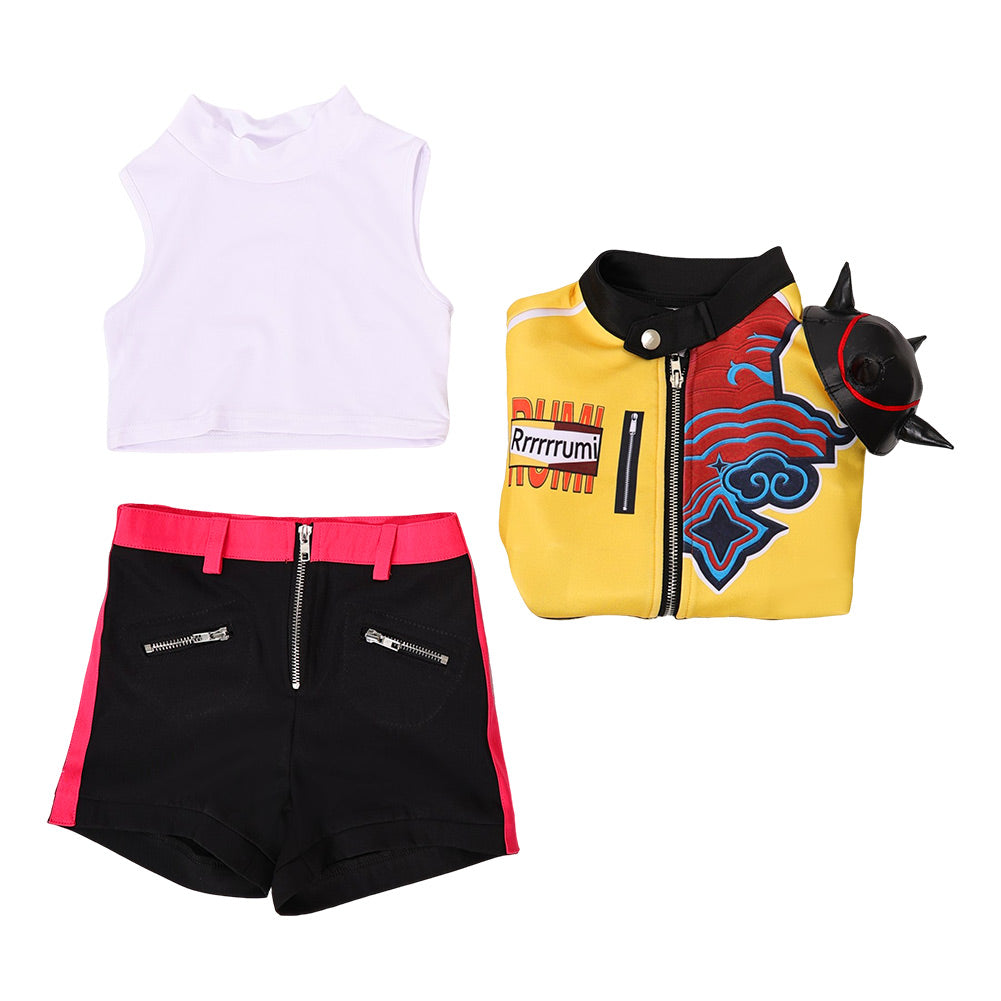 Huntrix Rumi Kinder K-Pop: Demon Hunters Rumi gelb Cosplay Outfits