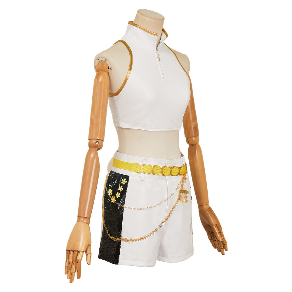 Huntrix Rumi weiß Kostüm Set Kpop Demon Hunters Rumi Cosplay Outfits