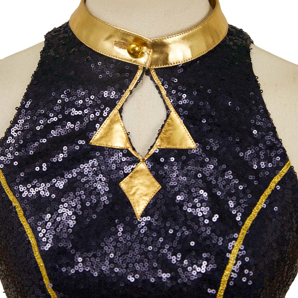 Huntrix Zoey Golden schwarz Kostüm Kpop Demon Hunters Mira Cosplay Outfits