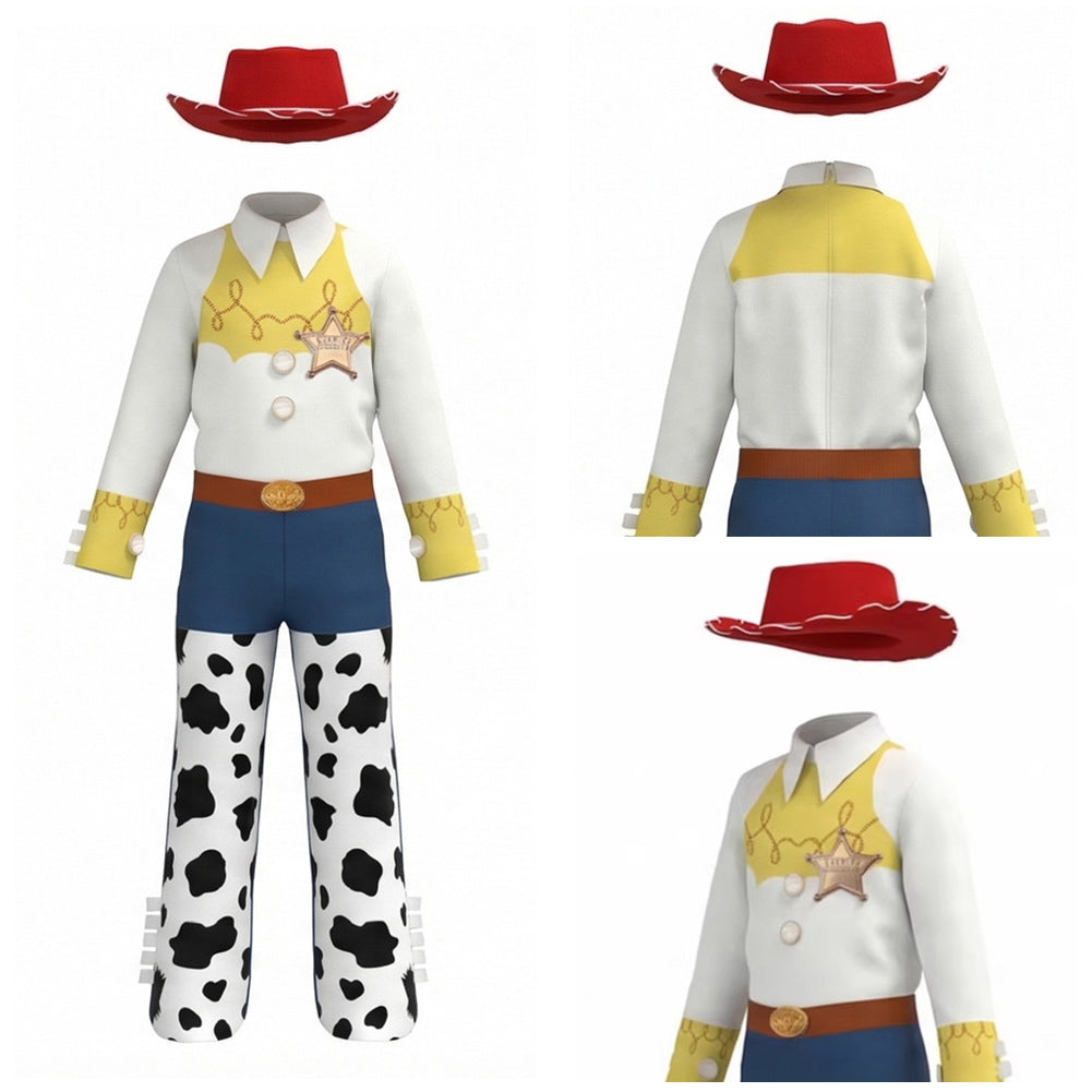 Jessie gelb blau weiß Kinder Kostüm Set Toy Story Jessie Cosplay Outfit